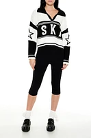 Ski Split-Neck Star Sweater