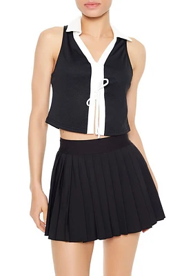 Colorblock Split-Hem Crop Top