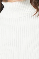 Ribbed Cutout Turtleneck Sweater