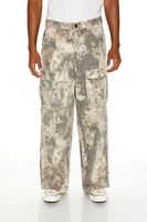 Mid-Rise Acid Wash Pants