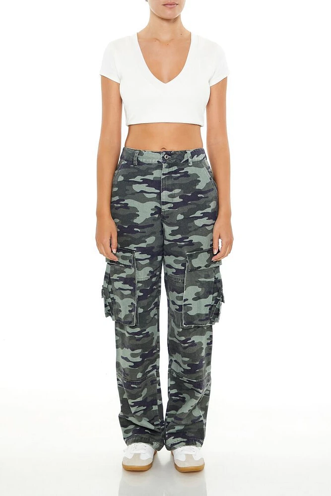 Camo Print Cargo Pants