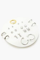 Butterfly Stud & Hoop Earring Set