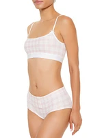 Seamless Plaid Bow Shortie Panties