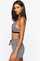 Gingham Crop Top & Shorts Set