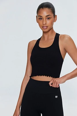 Active Seamless Lettuce-Edge Crop Top