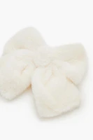 Plush Bow Hair Barrette