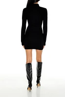 Turtleneck Mini Sweater Dress