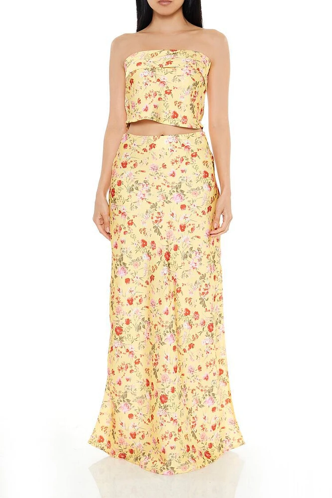 Ditsy Floral Top & Maxi Skirt Set