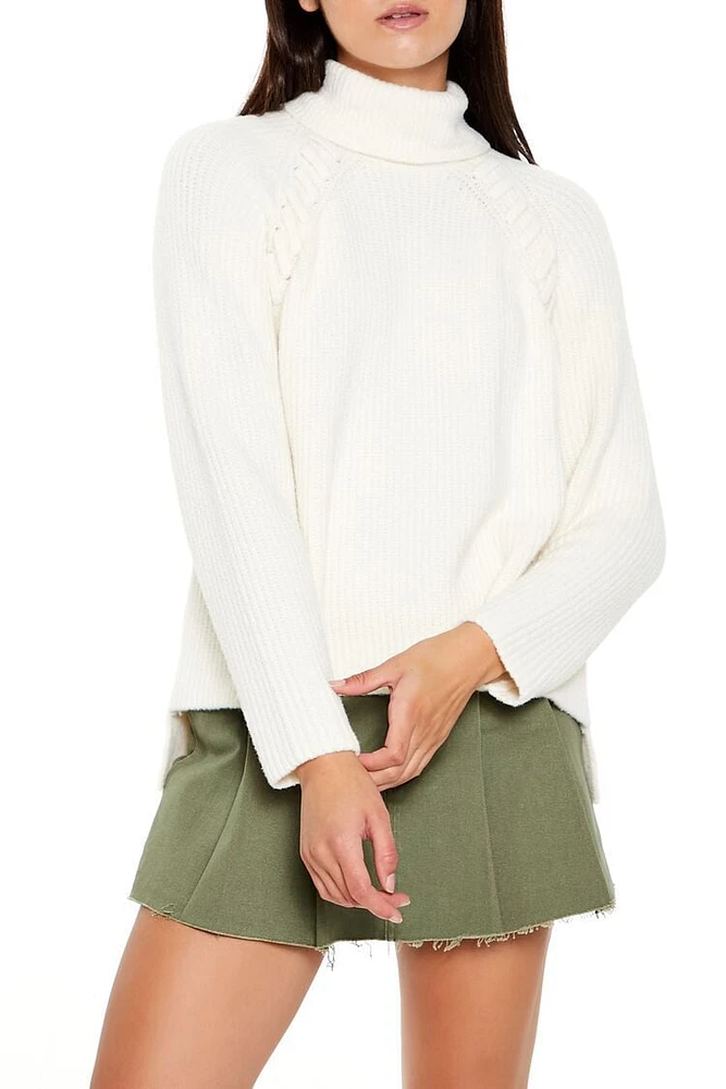 Turtleneck Whipstitched Sweater