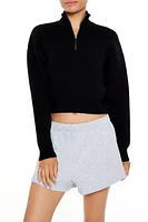 Cropped Half-Zip Pullover