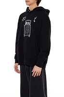 Music Graphic Drop-Sleeve Hoodie