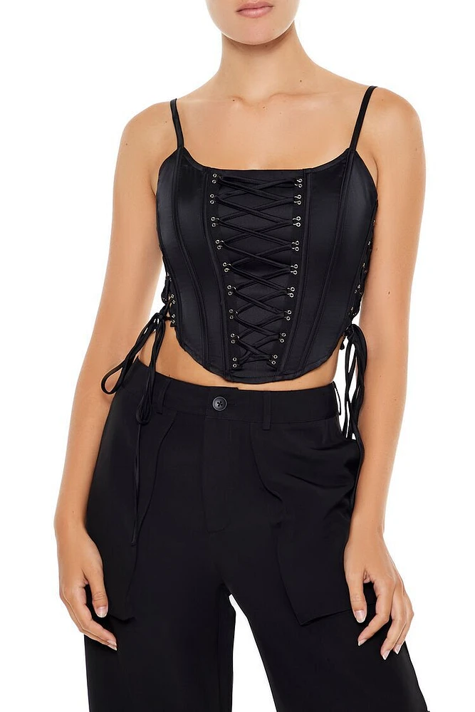 Satin Corset Cropped Cami