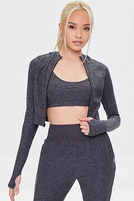 Active Zip-Up Cropped Hoodie