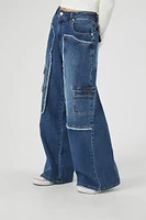 Baggy Frayed Cargo Jeans