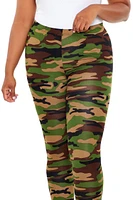 Plus Camo Print Leggings