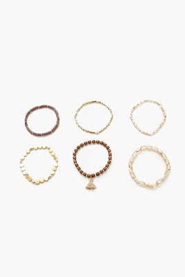 Beaded Tassel Stretch Bracelet Set