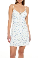 Ditsy Floral Cutout Mini Dress