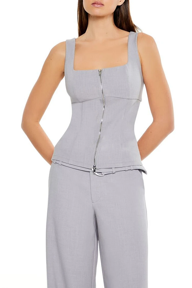 Zip-Up Tank Top