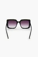 Metallic-Trim Square Sunglasses