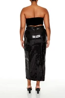 Plus Sequin Maxi Skirt