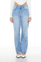 High-Rise Straight Jeans