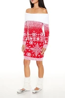 Fair Isle Mini Sweater Dress