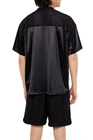 Mesh V-Neck Jersey Tee