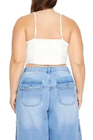 Plus Eyelet Cropped Cami