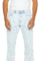 Bleach Wash Slim-Fit Jeans