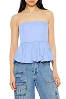 Bubble Peplum Crop Top