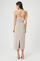 Drawstring Tube Maxi Dress