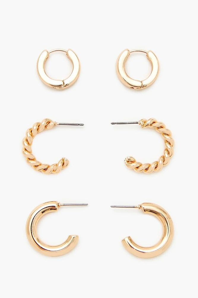 Twisted Hoop Earring Set