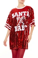 Sequin Santa Baby T-Shirt Dress