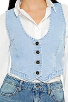 Denim Cropped Vest