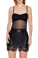 Sheer Ruched Lace Cami