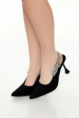 Straw Tie-Strap Heels