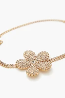 Rhinestone Flower Choker Necklace