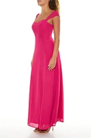 Chiffon Sweetheart Maxi Dress