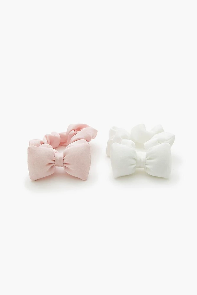 Bow Hair Scrunchie Set