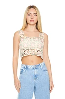 Geo Crochet Crop Top