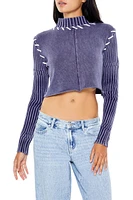 Whipstitched Cropped Sweater