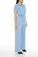 Denim Straight-Leg Jumpsuit