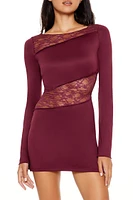 Sheer Lace Bodycon Mini Dress