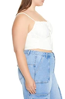 Plus Eyelet Cropped Cami