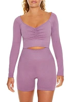 Active Seamless Ruched Crop Top