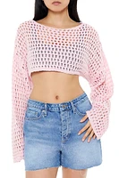 Cropped Netted Sweater