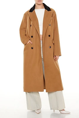 Two-Tone Double-Breasted Trench Coat