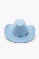 Dual Buckled-Trim Cowboy Hat