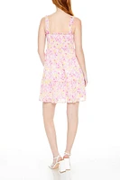 Ditsy Floral Flounce Mini Dress