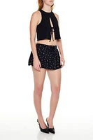 Pleated Ditsy Floral Skort